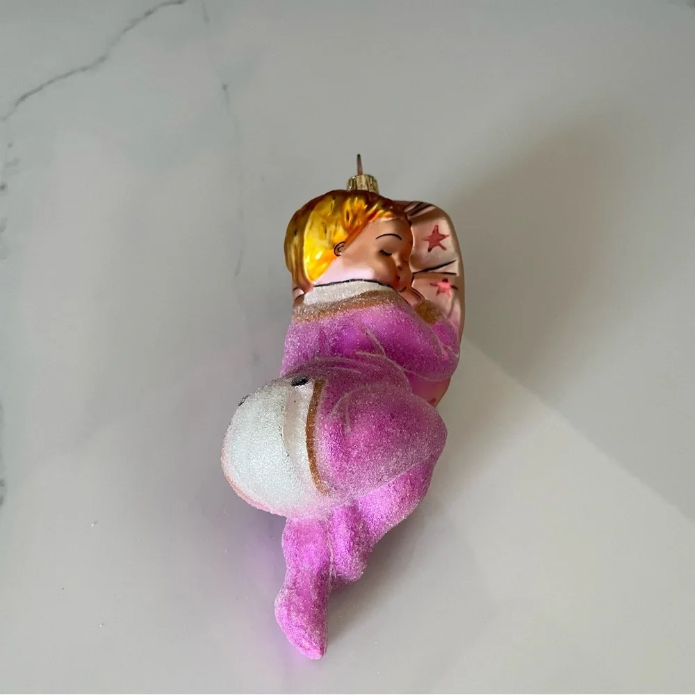 Sleeping Baby in Pink Ornament by Christopher Radko